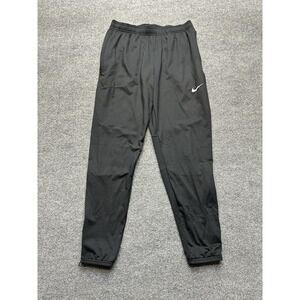 Nike NWT Running Joggers Men's Small Black Dri Fit Ankle Zip Pockets